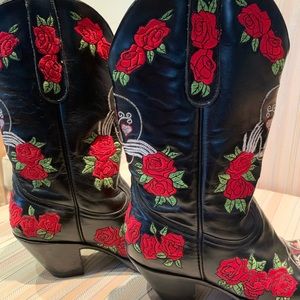 Womens Old Gringo Red Rose Boots
